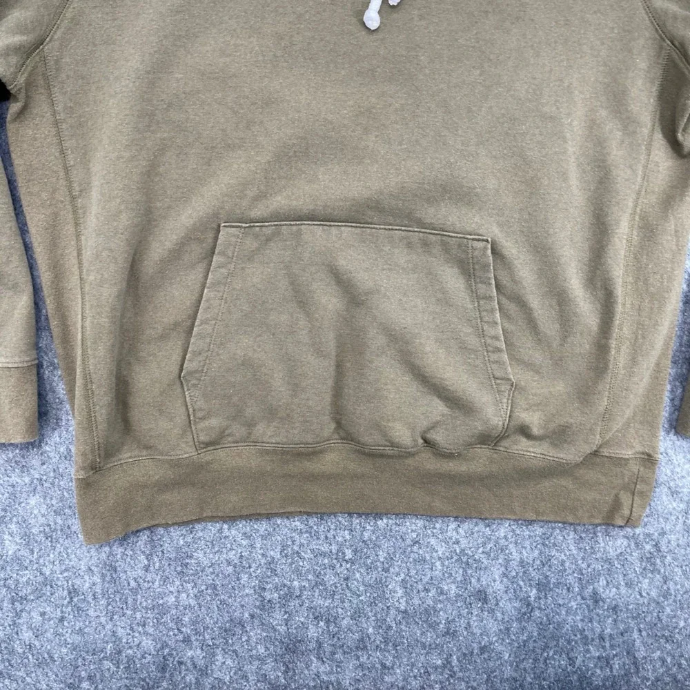 The North Face Hoodie Mens XL Pullover Olive Green Patch Logo Sweatshirt